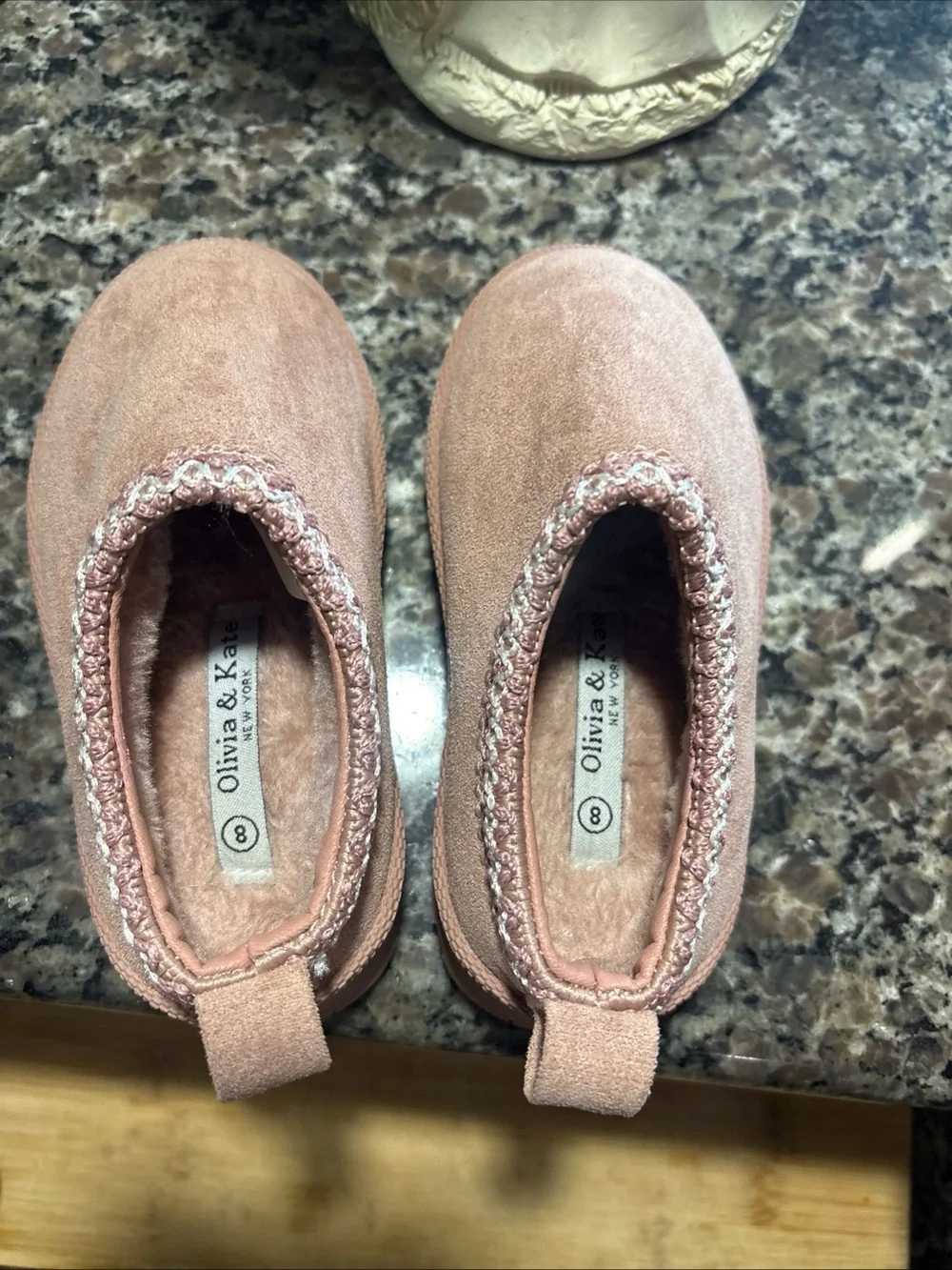 Girls' Pink Slip-On Cozy Shoes